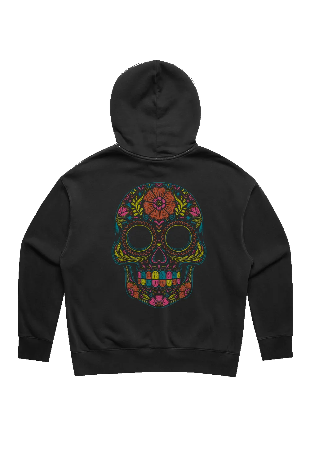Flower Skull - Women's Relaxed Fit Hoodie sold by Nine Line product image thumbnail 2
