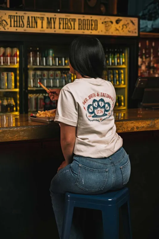 Red, White and Tattooed - Women's Relaxed Fit T-Shirt made by Nine Line