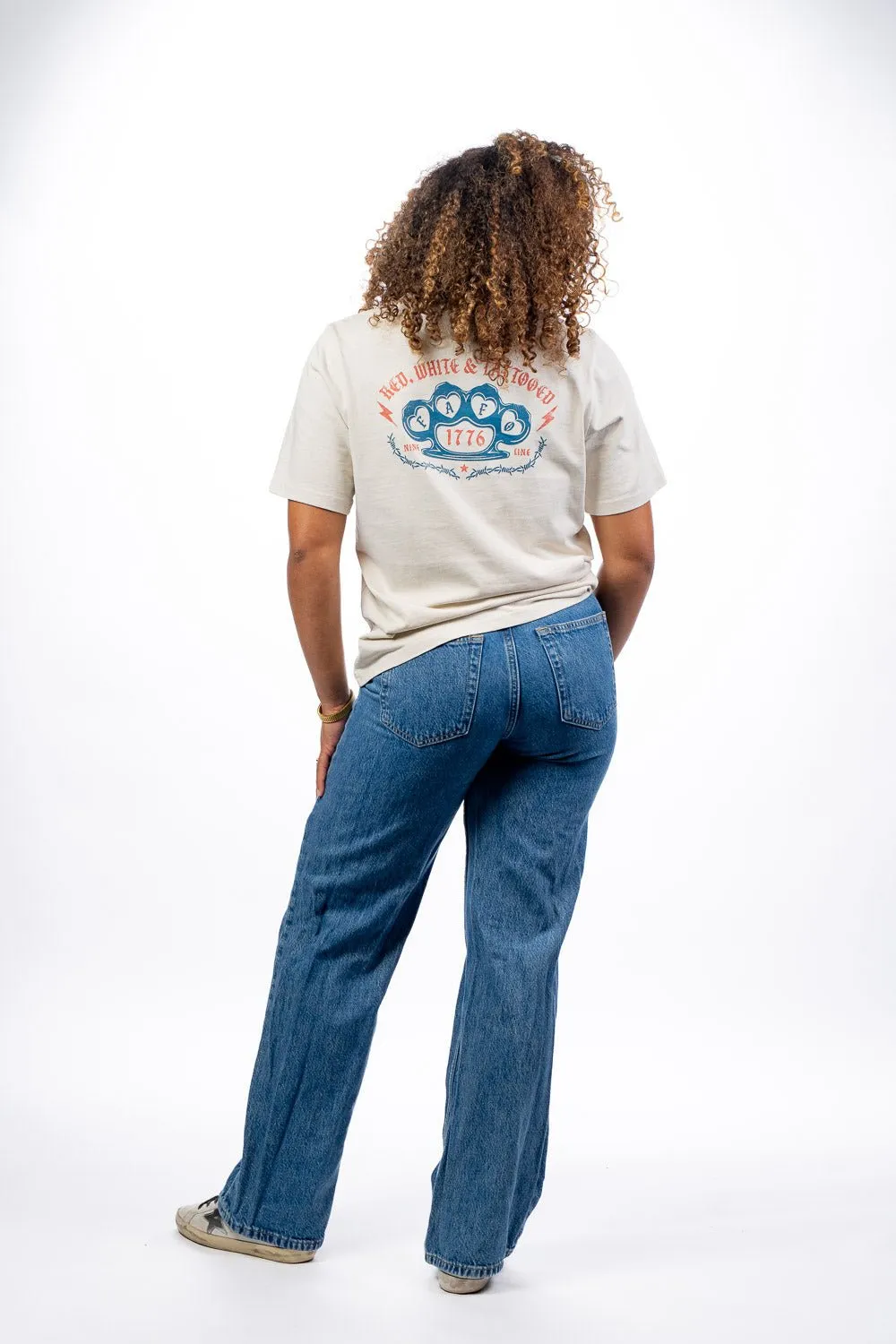Red, White and Tattooed - Women's Relaxed Fit T-Shirt sold by Nine Line product image thumbnail 4