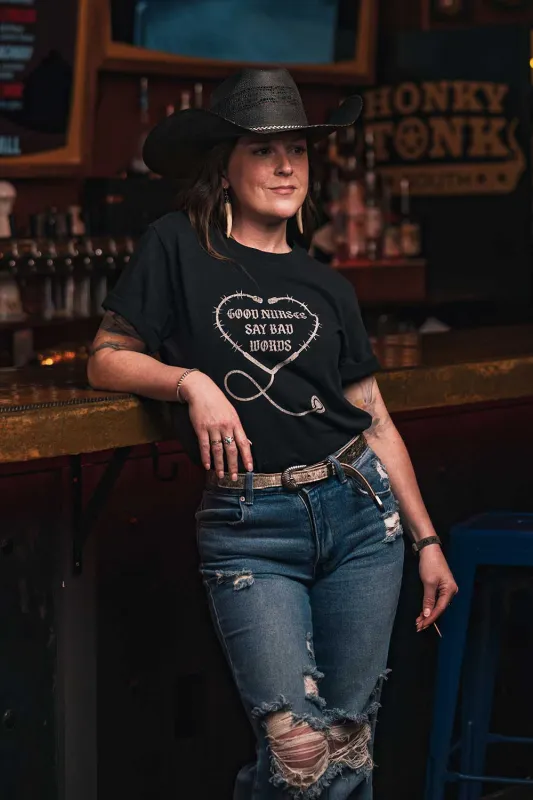 Good Nurses Say Bad Words - Women's Relaxed Fit T-Shirt made by Nine Line