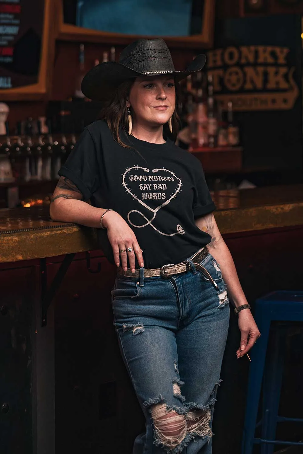 Good Nurses Say Bad Words - Women's Relaxed Fit T-Shirt sold by Nine Line