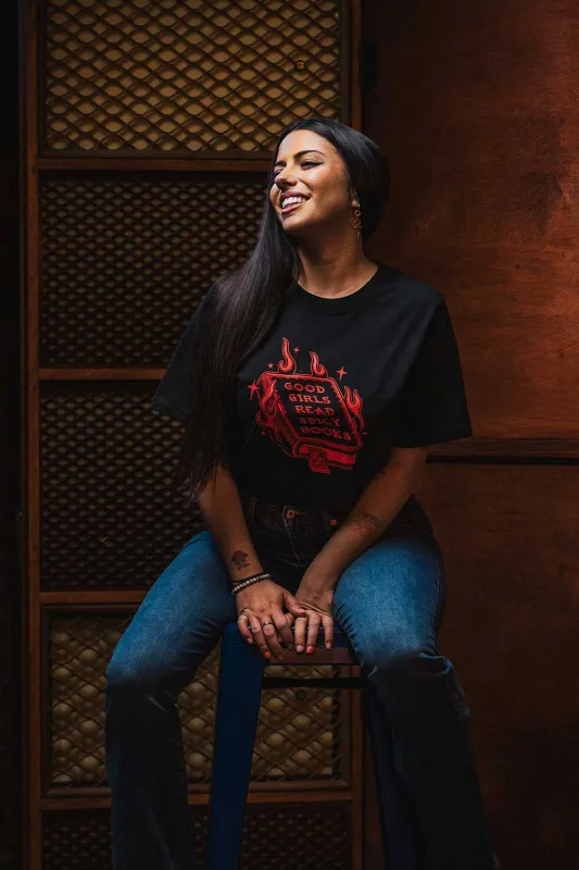 Spicy Books - Women's Relaxed Fit T-Shirt made by Nine Line