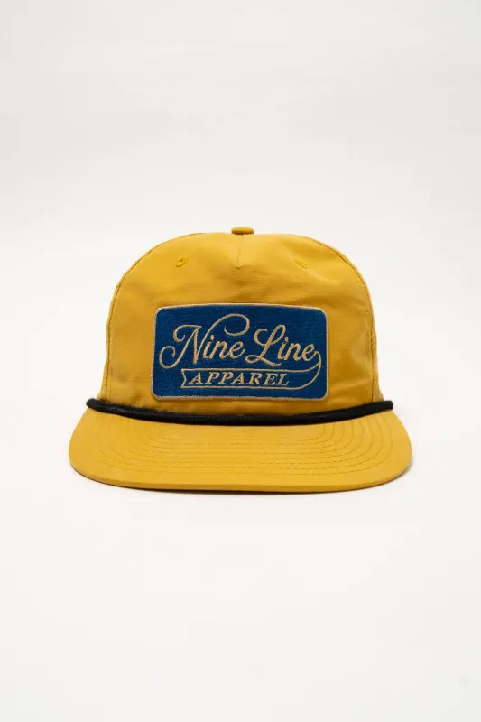 Vintage Script - Richardson Flat Bill Hat made by Nine Line