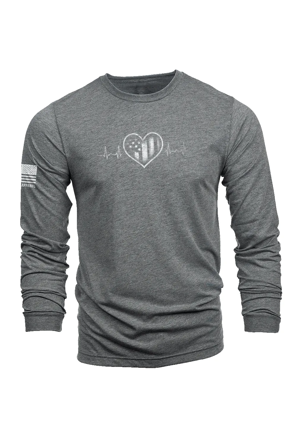 Patriot's Heart Monitor - Long-Sleeve Shirt sold by Nine Line product image thumbnail 2