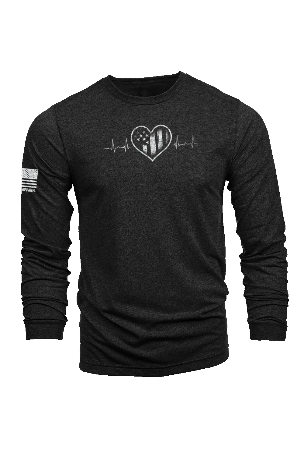 Patriot's Heart Monitor - Long-Sleeve Shirt sold by Nine Line