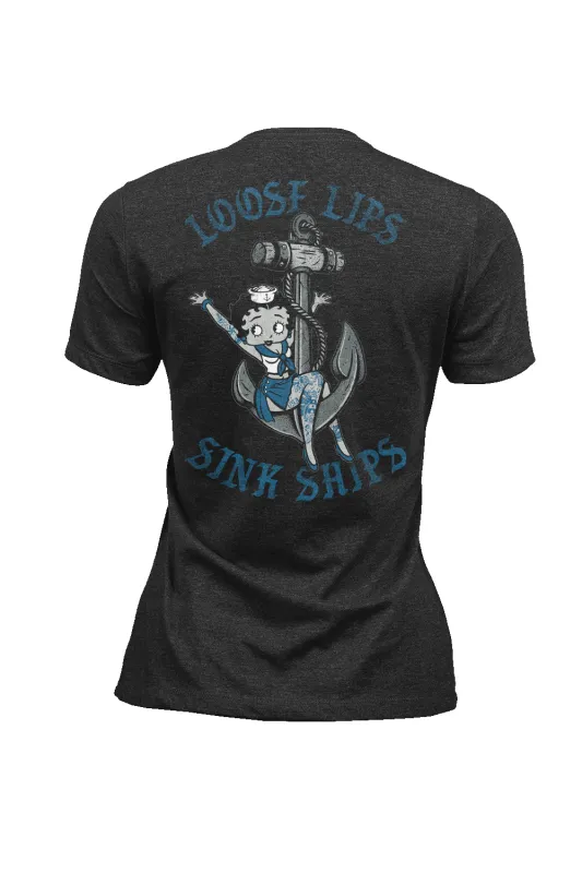 Loose Lips Sink Ships - Women's T-Shirt made by Nine Line
