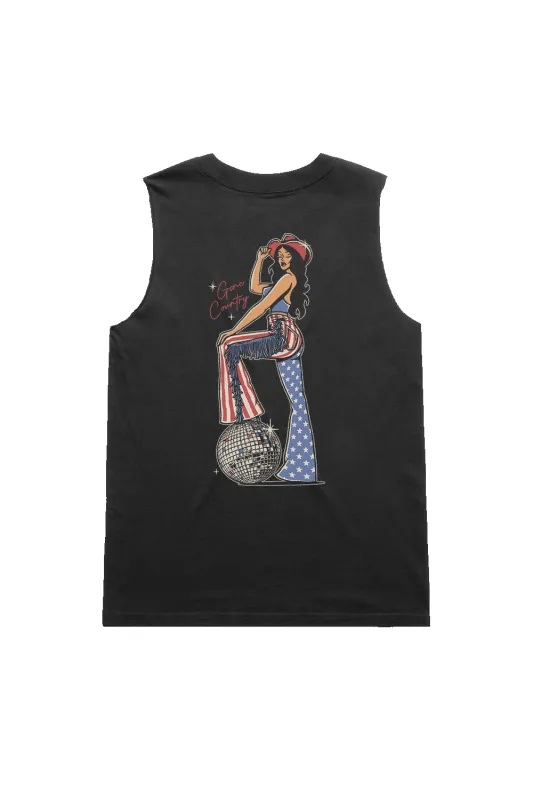 Disco Cowgirl - Women's Muscle Tank Top made by Nine Line