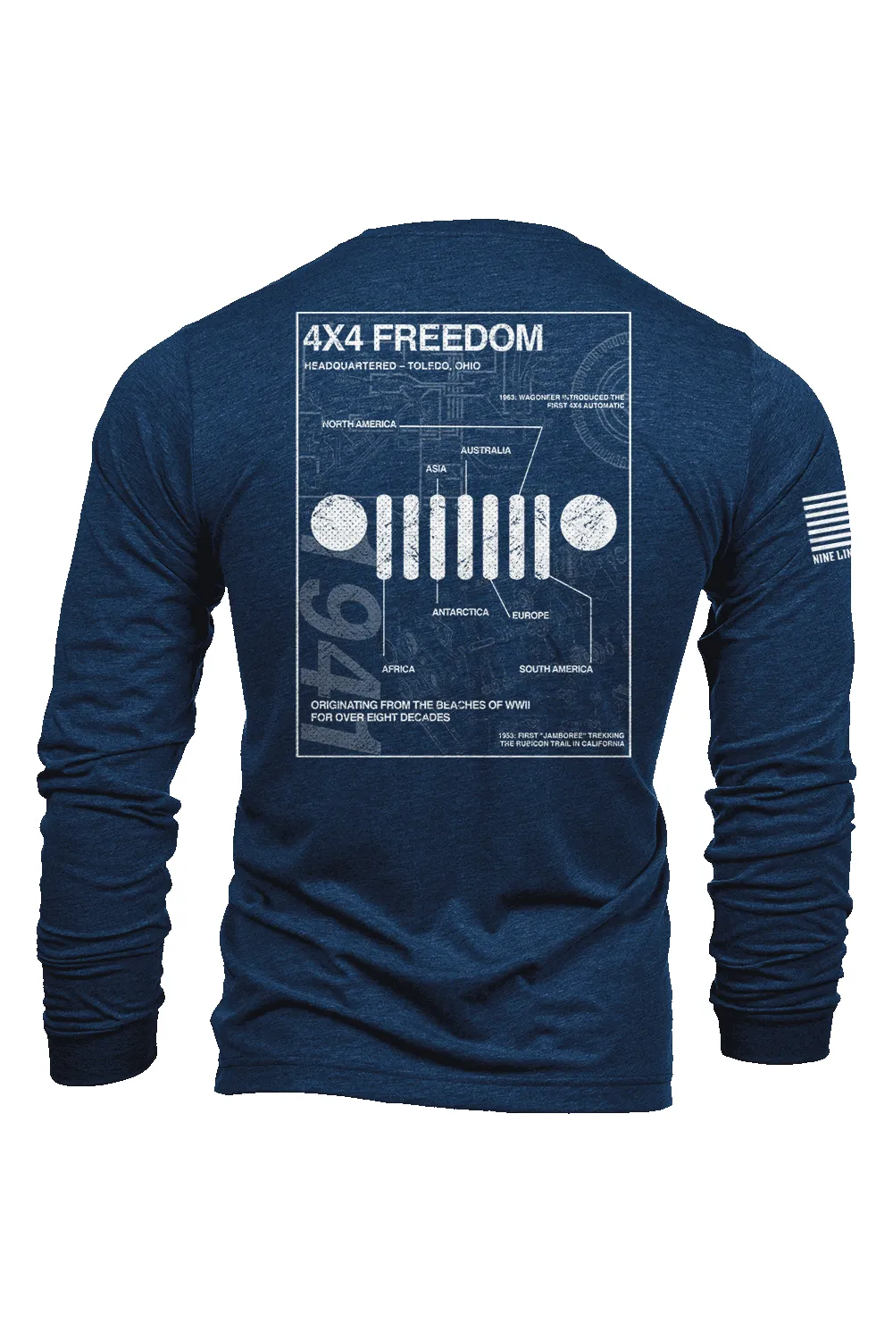 4X4 Freedom - Long-Sleeve Shirt sold by Nine Line product image thumbnail 3