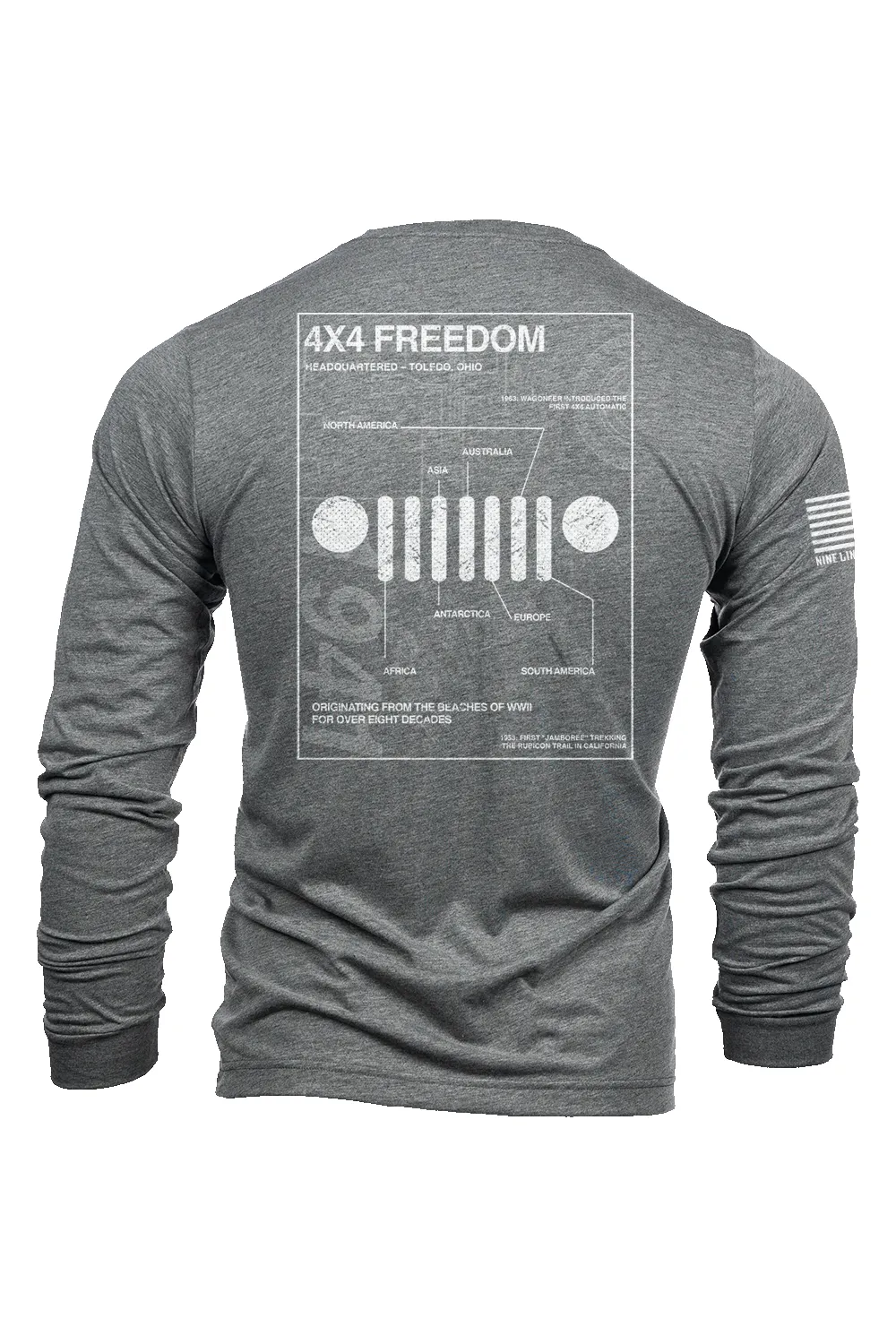 4X4 Freedom - Long-Sleeve Shirt sold by Nine Line product image thumbnail 2