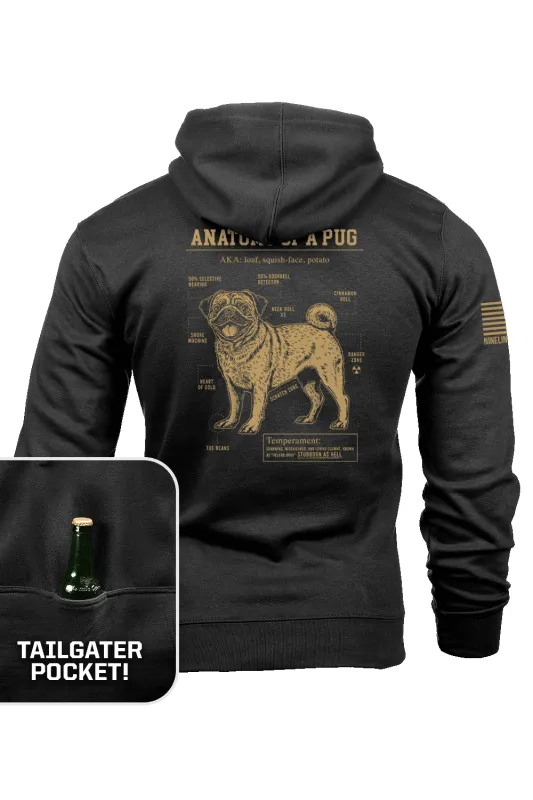 Pug Schematic - Tailgater Hoodie made by Nine Line