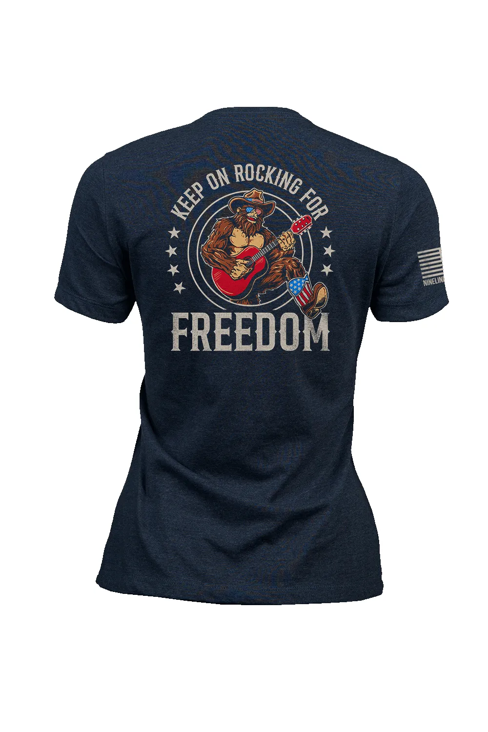 Rockin' Freedom Squatch - Women's T-Shirt sold by Nine Line product image thumbnail 3