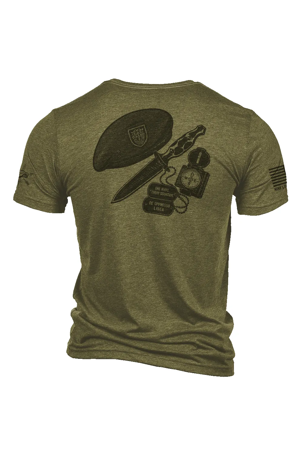 Green Beret Foundation/Stroup knives - T-Shirt sold by Nine Line product image thumbnail 2