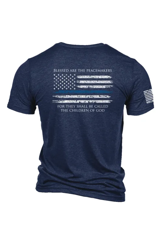 Thin Blue Line - Tri-Blend T-Shirt sold by Nine Line