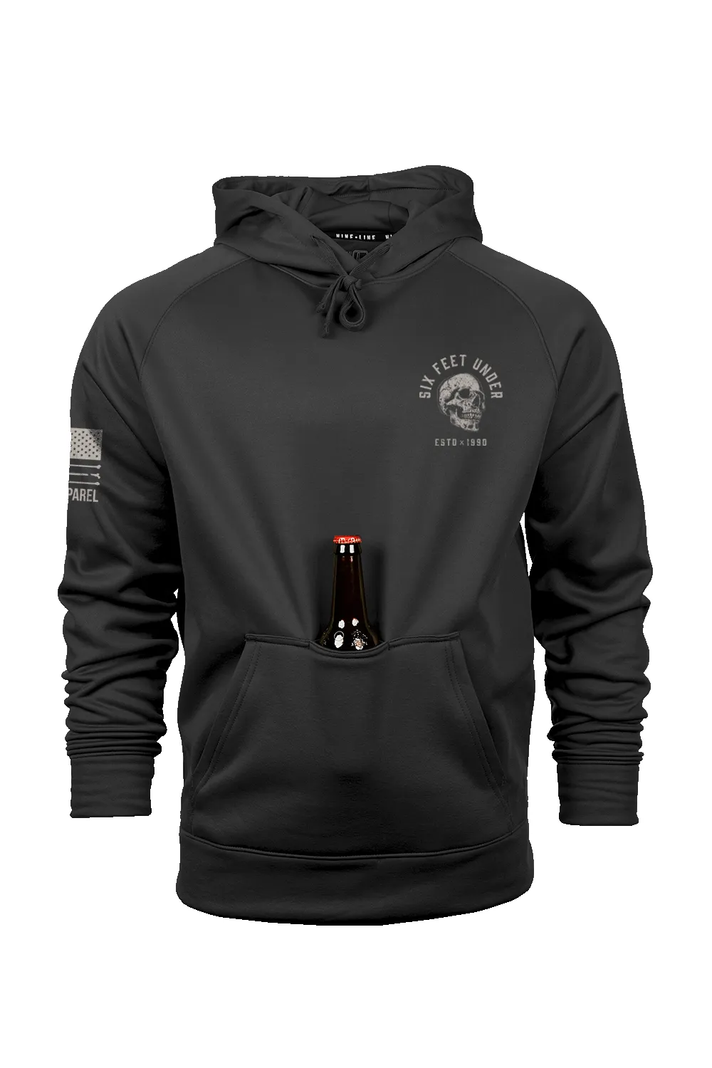 Pain Sin | Undertaker - Raglan Tailgater Hoodie sold by Nine Line product image thumbnail 2