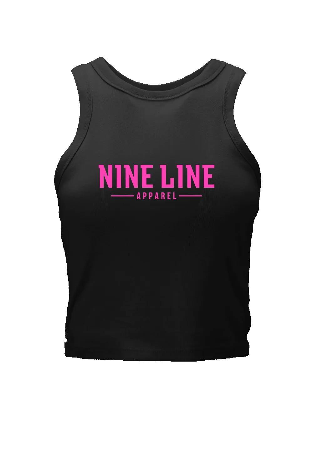 Crop Tank - NLA Basic Pink Logo sold by Nine Line