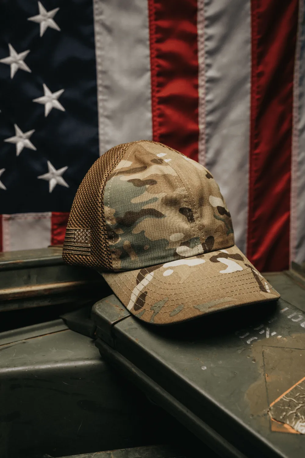 American Made Mesh Back Multicam Hat sold by Nine Line