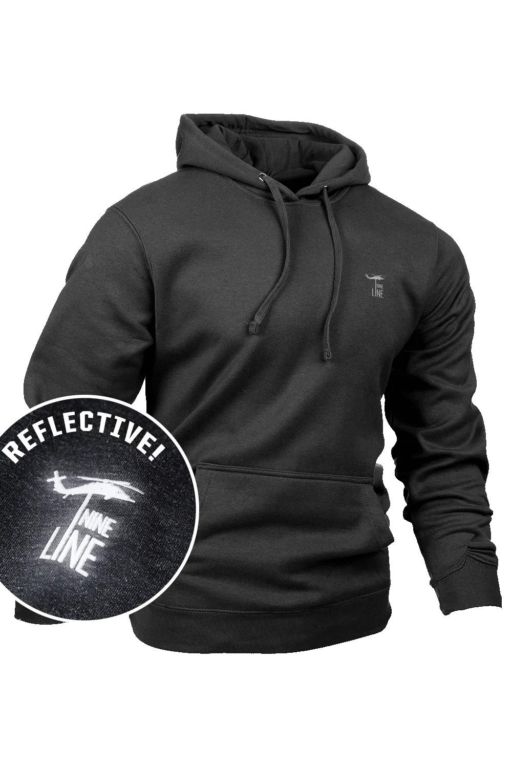 Reflective Dropline Logo - Hoodie sold by Nine Line product image thumbnail 2