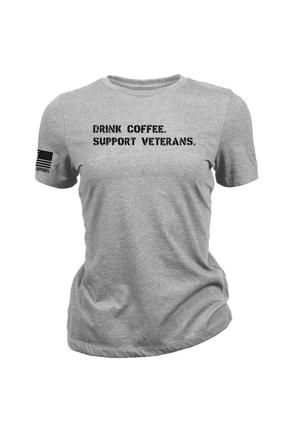 Women's T-Shirt - Drink Coffee Support Veterans sold by Nine Line product image thumbnail 3