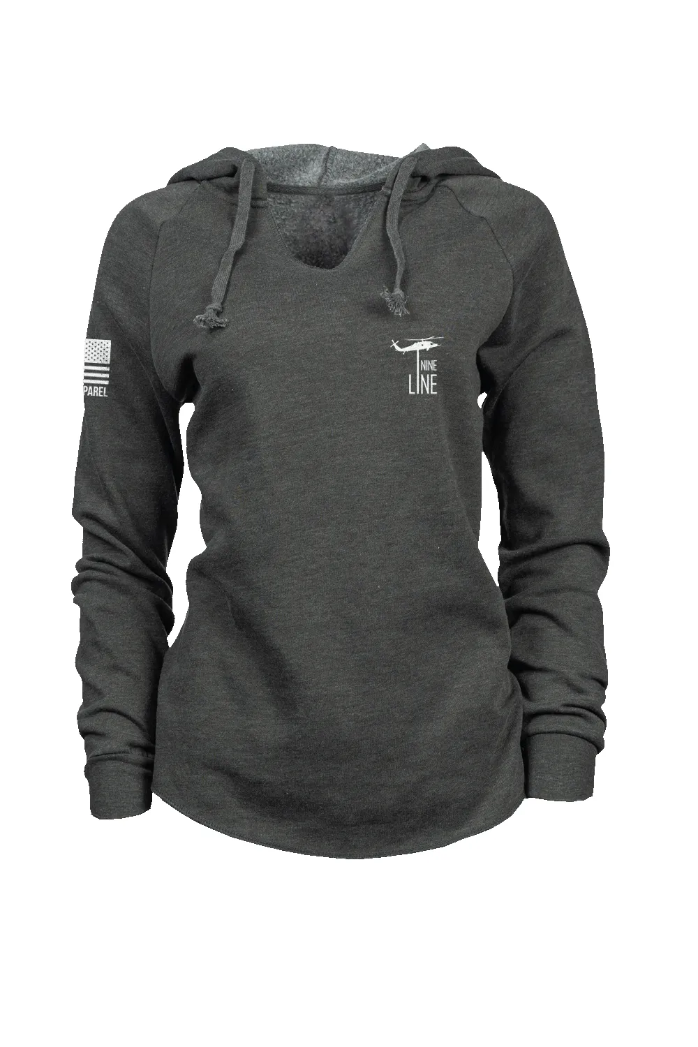 Basic - Lightweight Women's V-Neck Hoodie sold by Nine Line product image thumbnail 3
