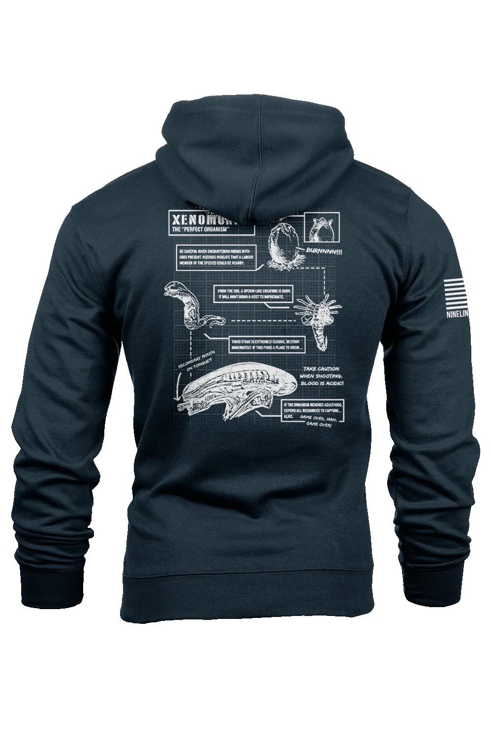 Xeno Schematic- Hoodie sold by Nine Line product image thumbnail 3