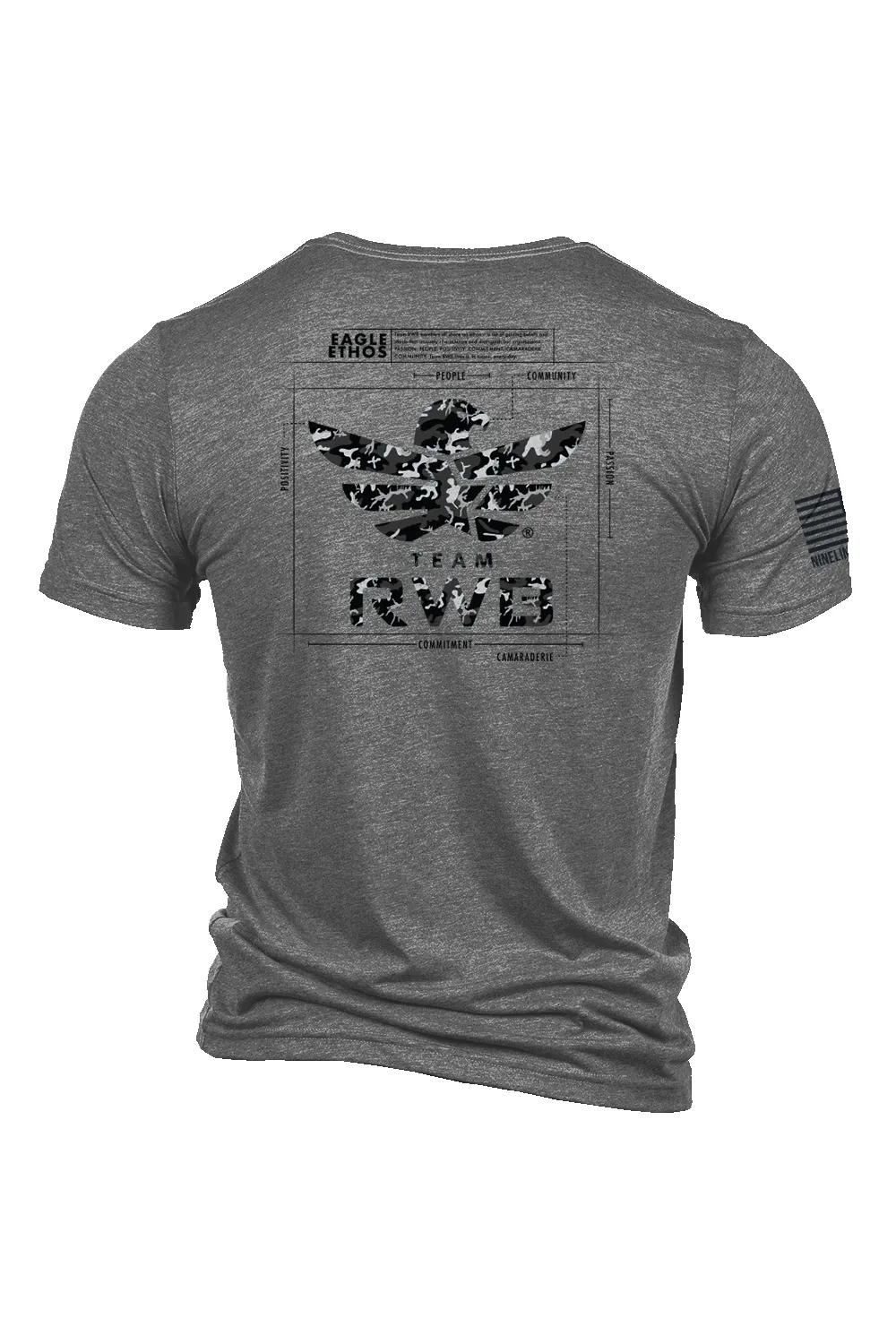 Team RWB Eagle Ethos Schematic - T-Shirt sold by Nine Line product image thumbnail 5