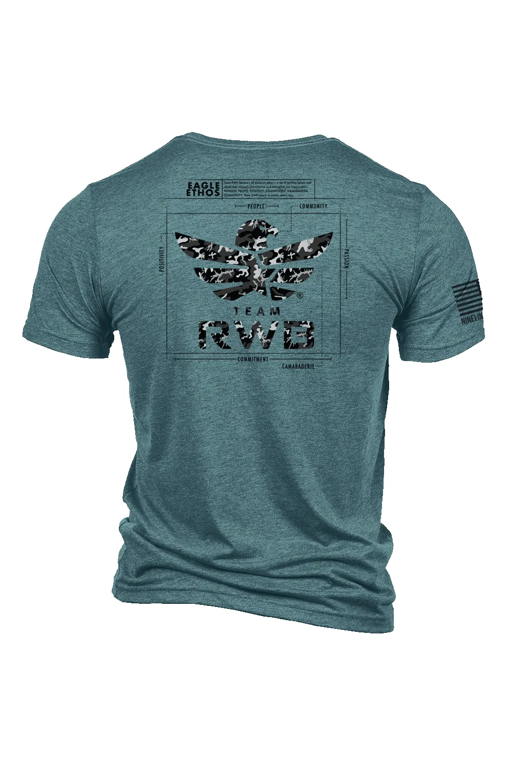Team RWB Eagle Ethos Schematic - T-Shirt sold by Nine Line product image thumbnail 3