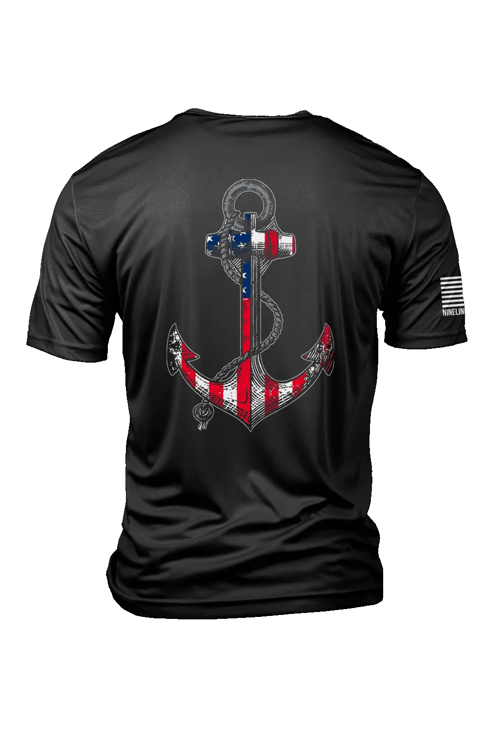 Anchor Flag - Moisture Wicking T-Shirt sold by Nine Line
