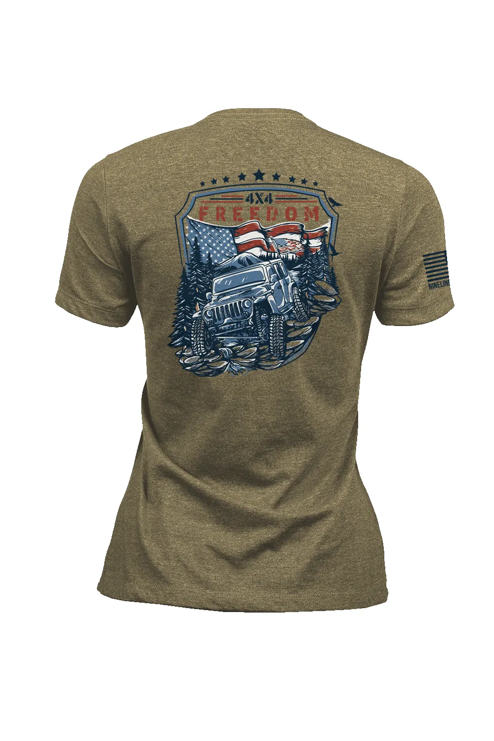 4x4 Freedom - Women's T-Shirt sold by Nine Line product image thumbnail 3