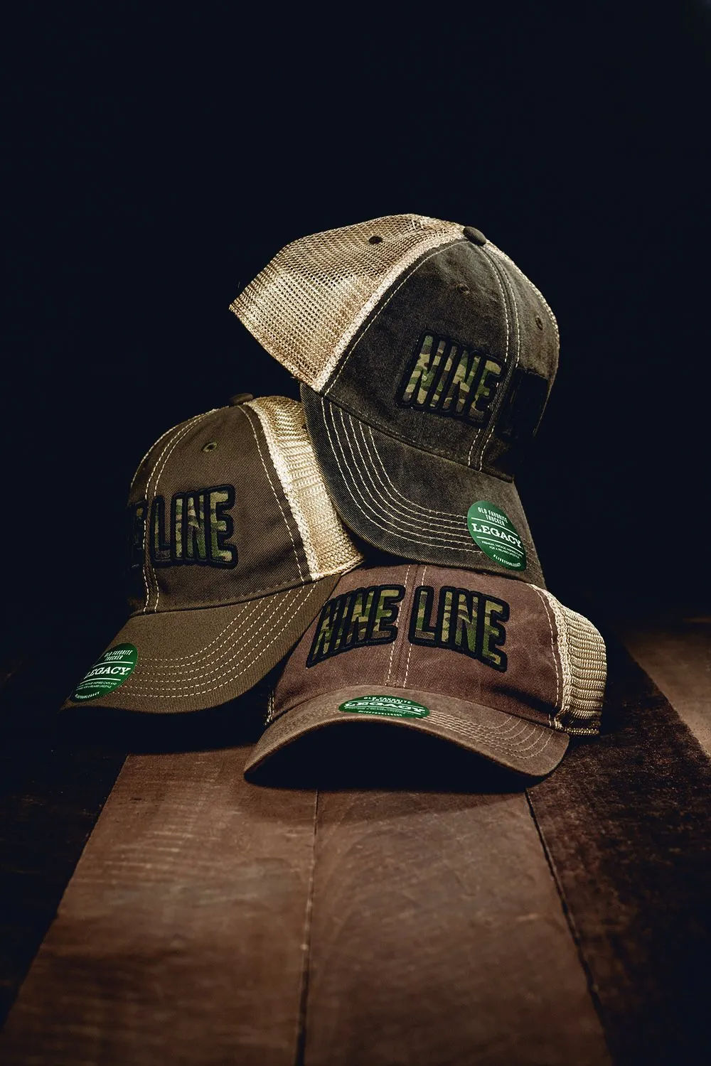 Old Favorite Trucker Hat Camo Collection sold by Nine Line