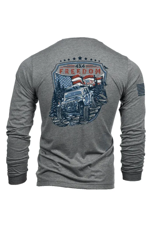 4x4 Freedom - Long Sleeve T-Shirt sold by Nine Line