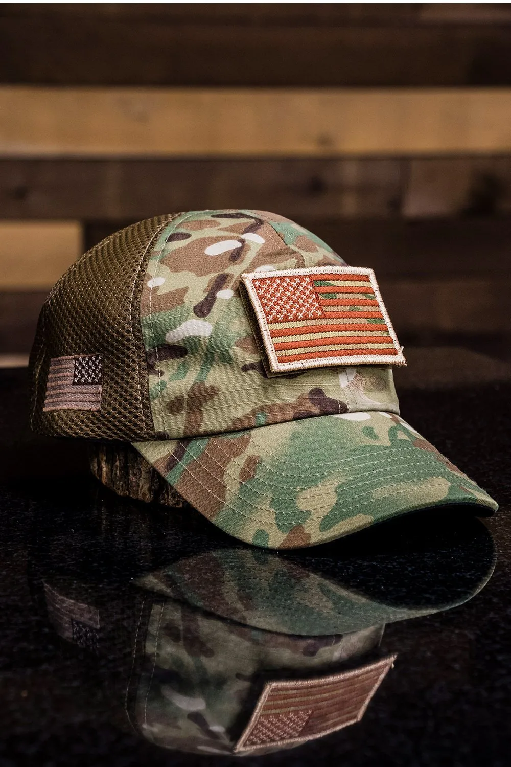 American Made Mesh Back Hat with Patch sold by Nine Line product image thumbnail 3