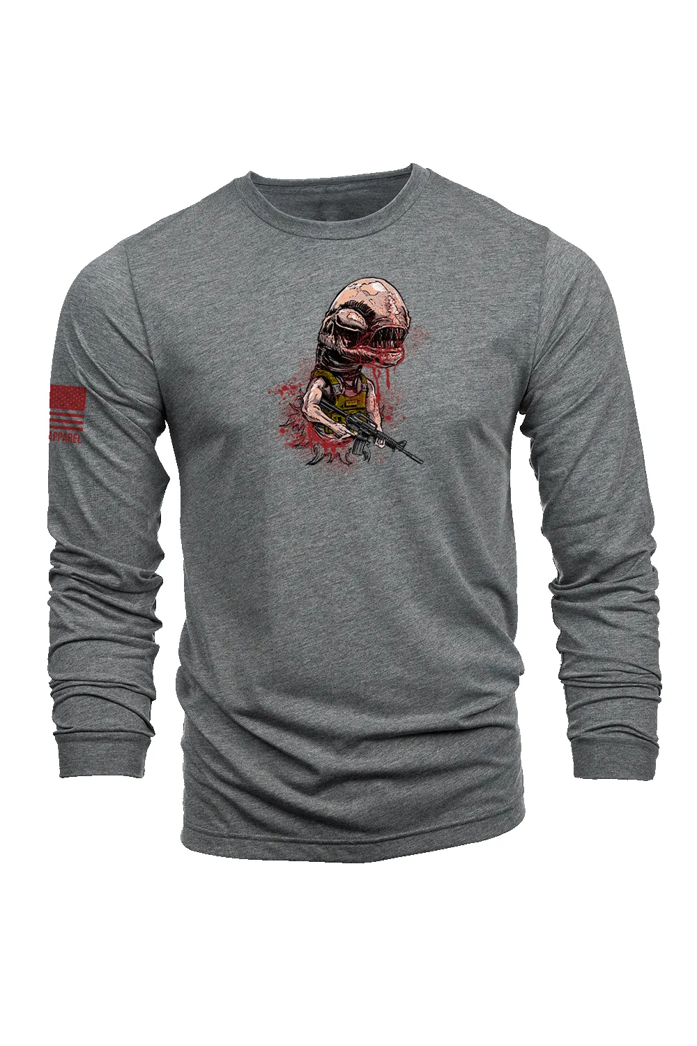 Burster of Chests - Long Sleeve T-Shirt sold by Nine Line