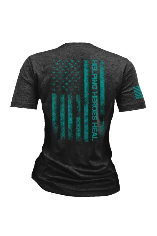 Women's Tri-Blend T-Shirt - PTS Awareness Month - For the Love of a Veteran sold by Nine Line