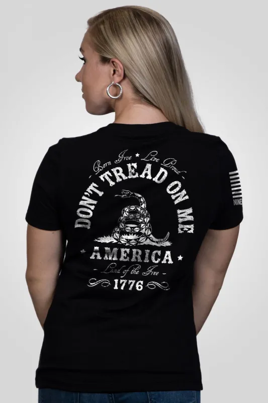 Don't Tread On Me - Women's Relaxed Fit V-Neck Shirt sold by Nine Line