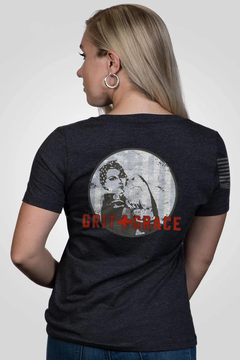 Grit and Grace - Women's Relaxed Fit V-Neck Shirt sold by Nine Line product image thumbnail 5