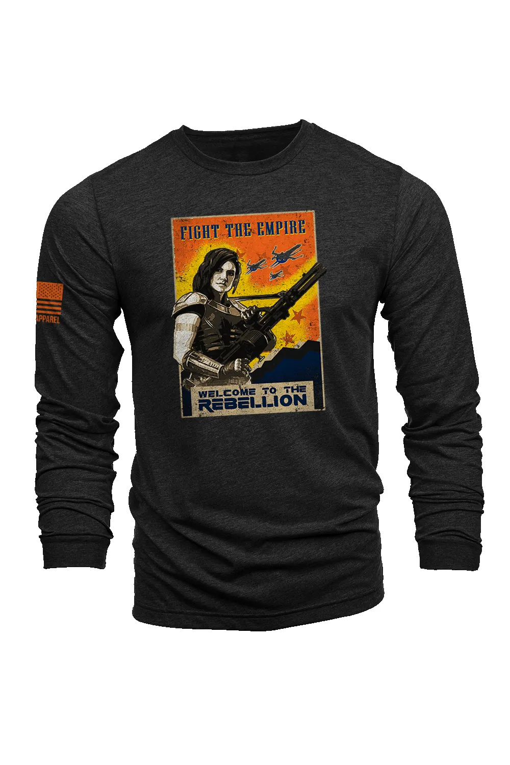 Welcome to the Rebellion - Fight - Long-Sleeve T-Shirt sold by Nine Line