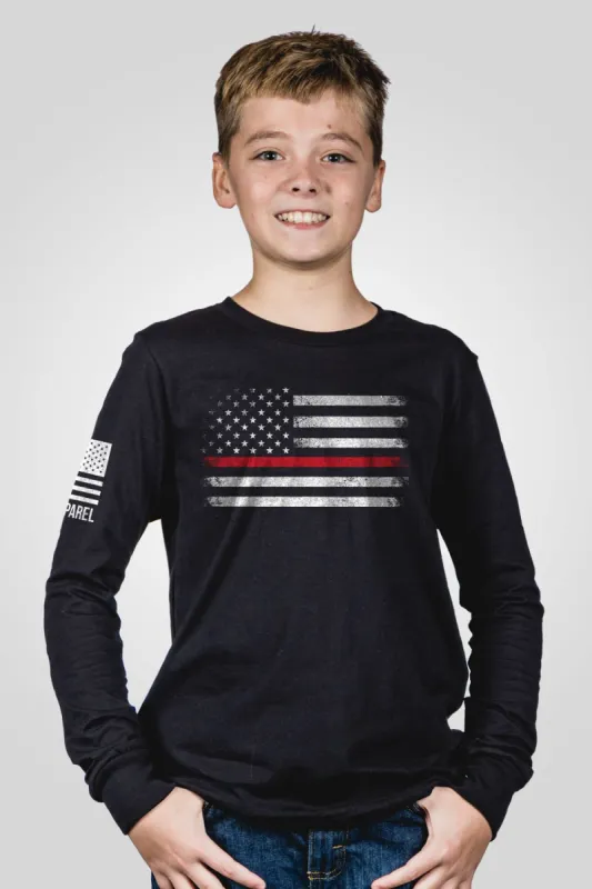 Thin Red Line - Youth Long Sleeve sold by Nine Line