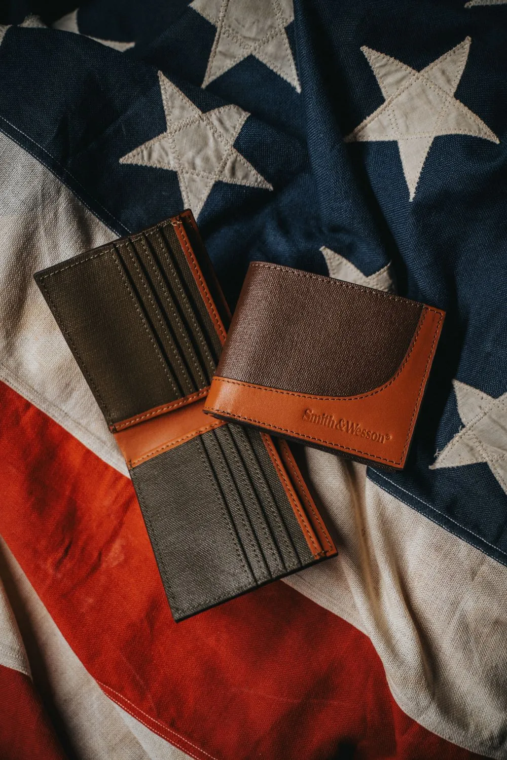 Smith & Wesson Leather & Wax Canvas Bi-Fold Wallet sold by Nine Line product image thumbnail 2