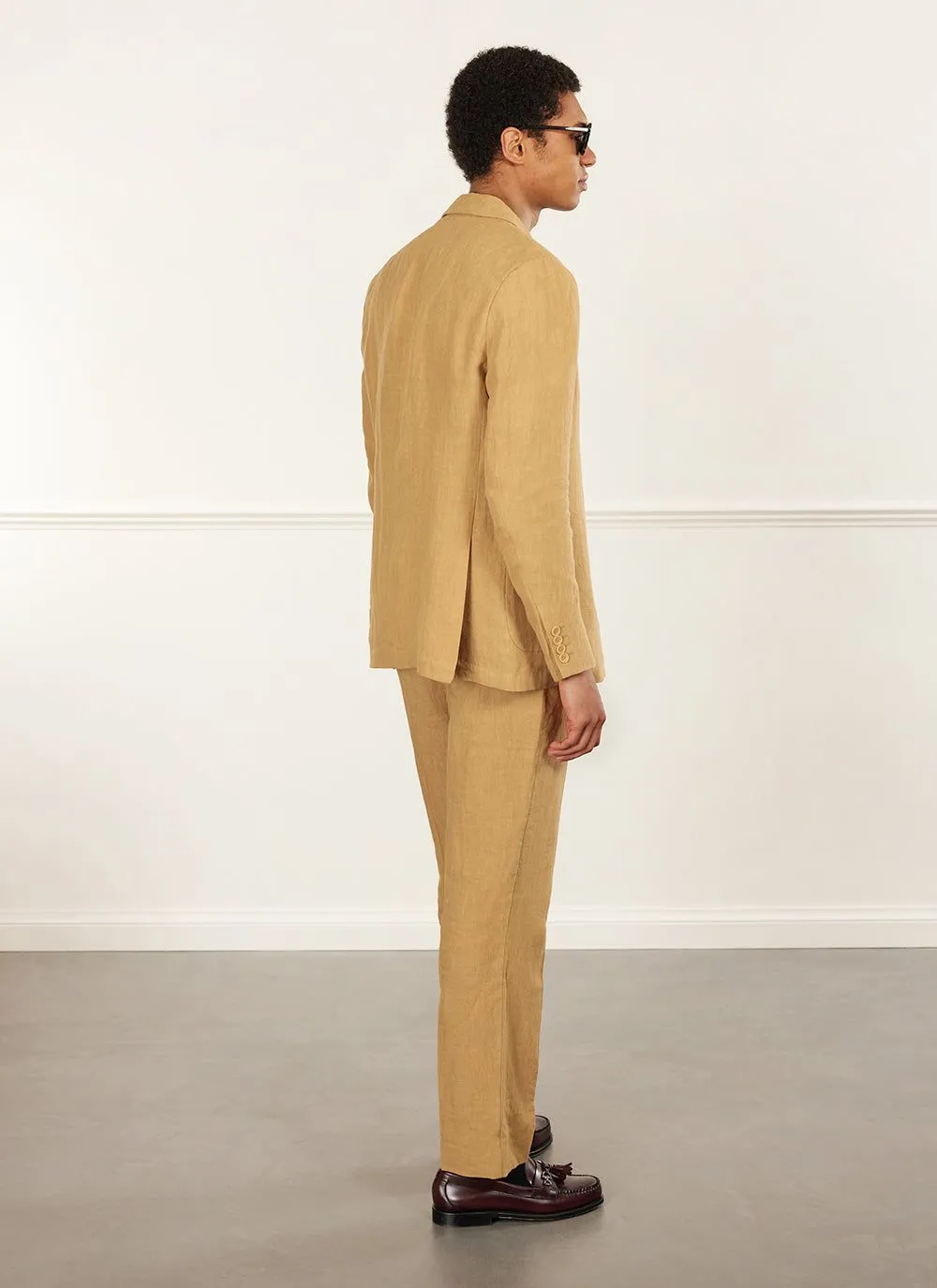 Tailored Linen Blazer | Camel sold by Percival product image thumbnail 5