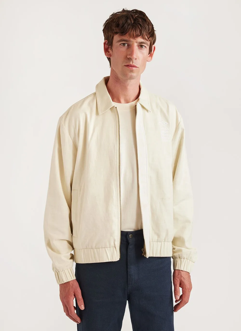 Tonal Tape Coach Jacket | Umbro x Percival | Ecru sold by Percival