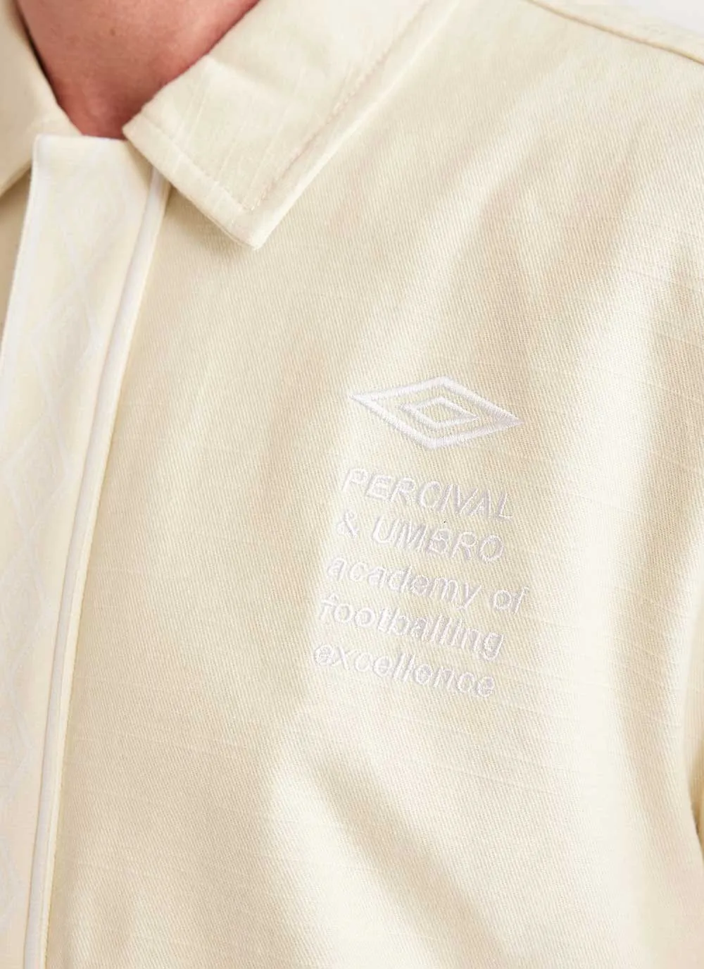 Tonal Tape Coach Jacket | Umbro x Percival | Ecru sold by Percival product image thumbnail 4