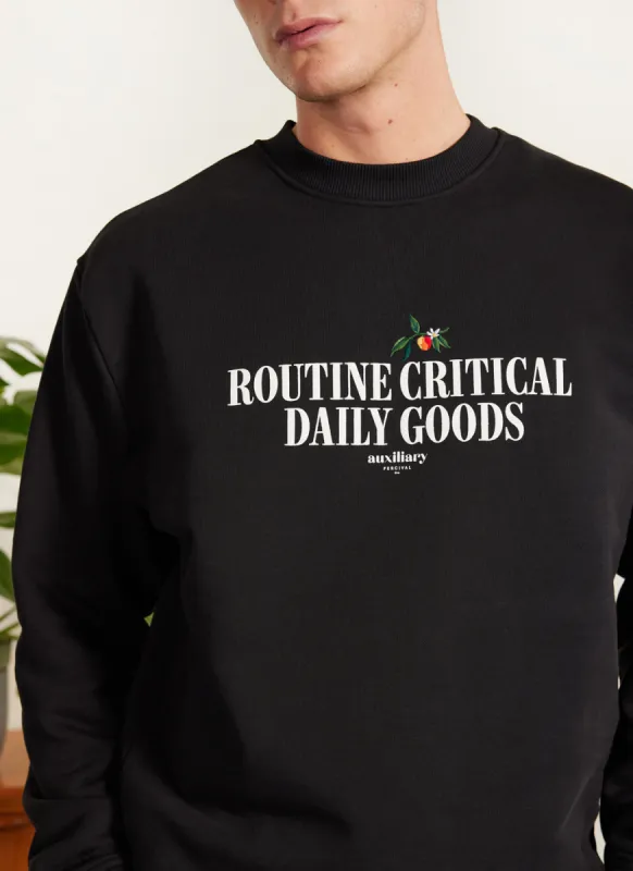 Club Jersey Auxiliary Sweatshirt | Cotton | Black sold by Percival