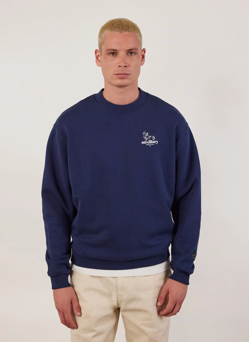 Canard Auxiliary Sweatshirt | Cotton | Navy sold by Percival product image thumbnail 2