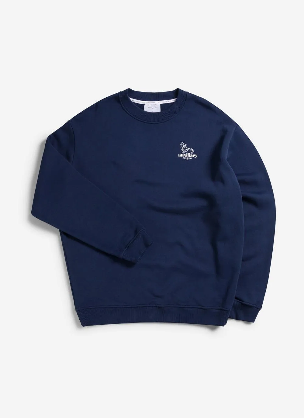 Canard Auxiliary Sweatshirt | Cotton | Navy sold by Percival