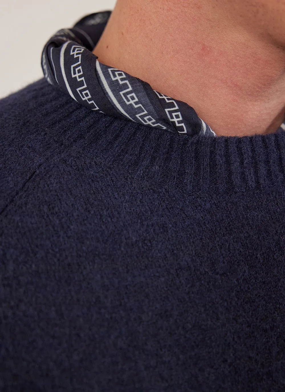 Auxiliary Crew Neck Jumper | Alpaca Wool | Navy sold by Percival product image thumbnail 4