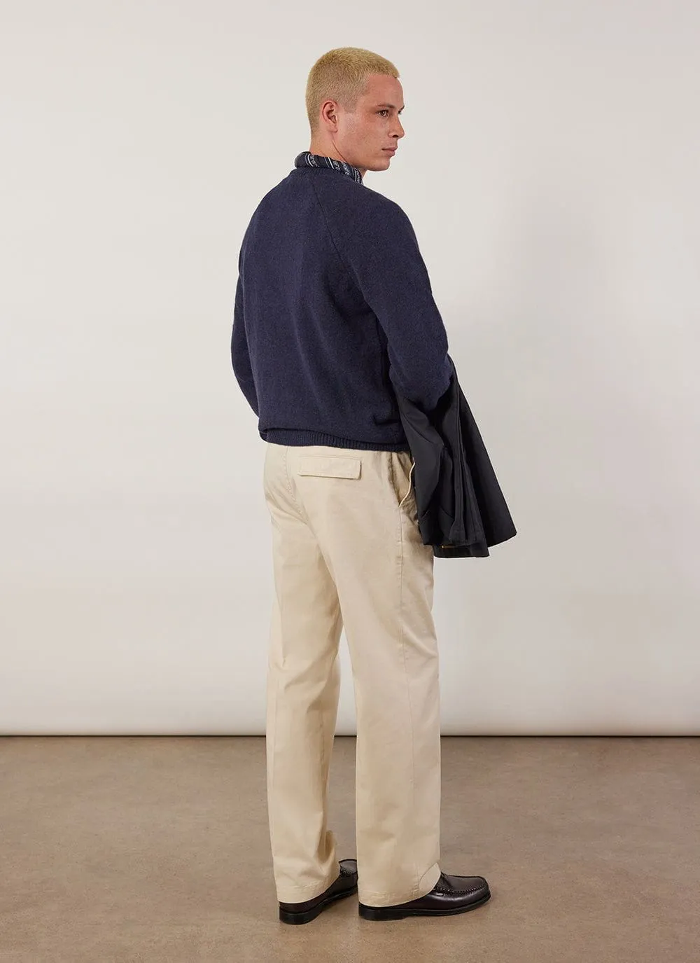 Auxiliary Crew Neck Jumper | Alpaca Wool | Navy sold by Percival product image thumbnail 5