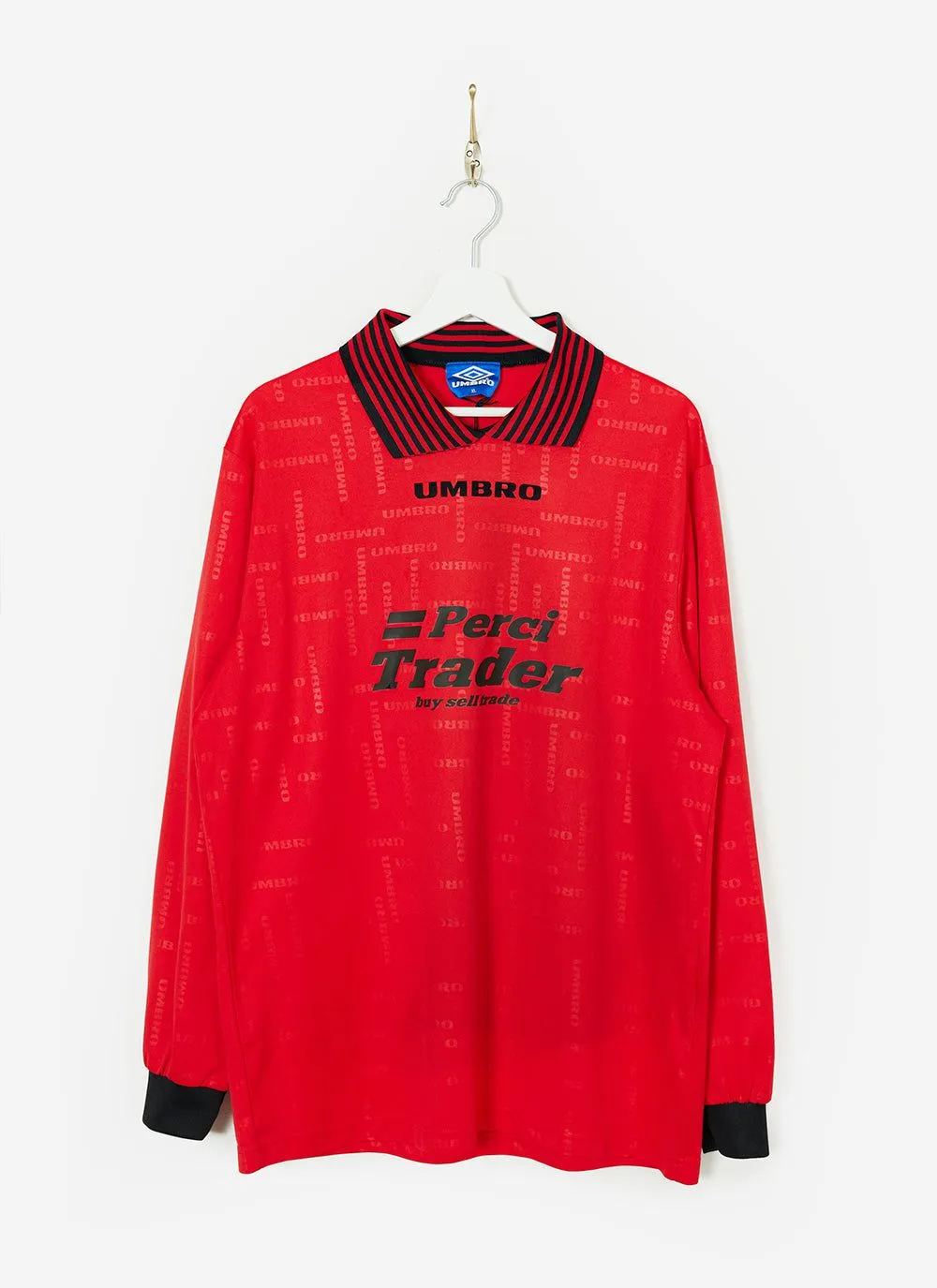 90s Umbro Shirt #12 | Percival x Classic Football Shirts | Red sold by Percival