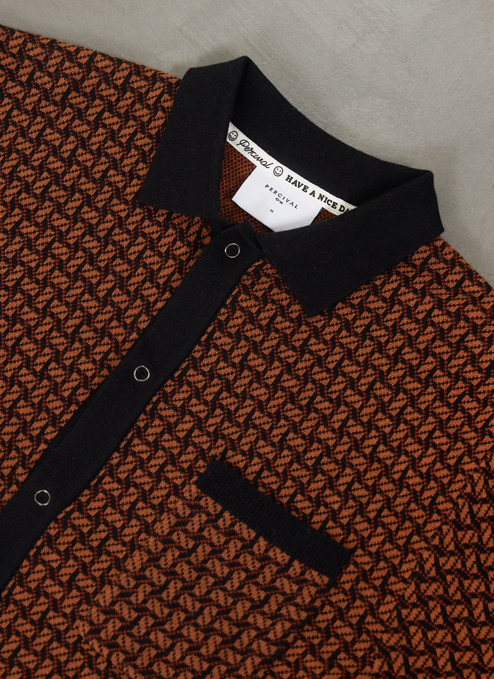 Sazerac Knitted Shirt | Cotton | Espresso sold by Percival product image thumbnail 2