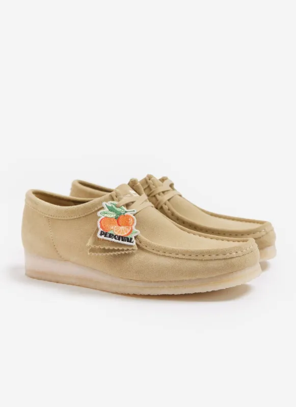 Embroidered Wallabee | Clarks Originals x Percival | Maple Suede sold by Percival