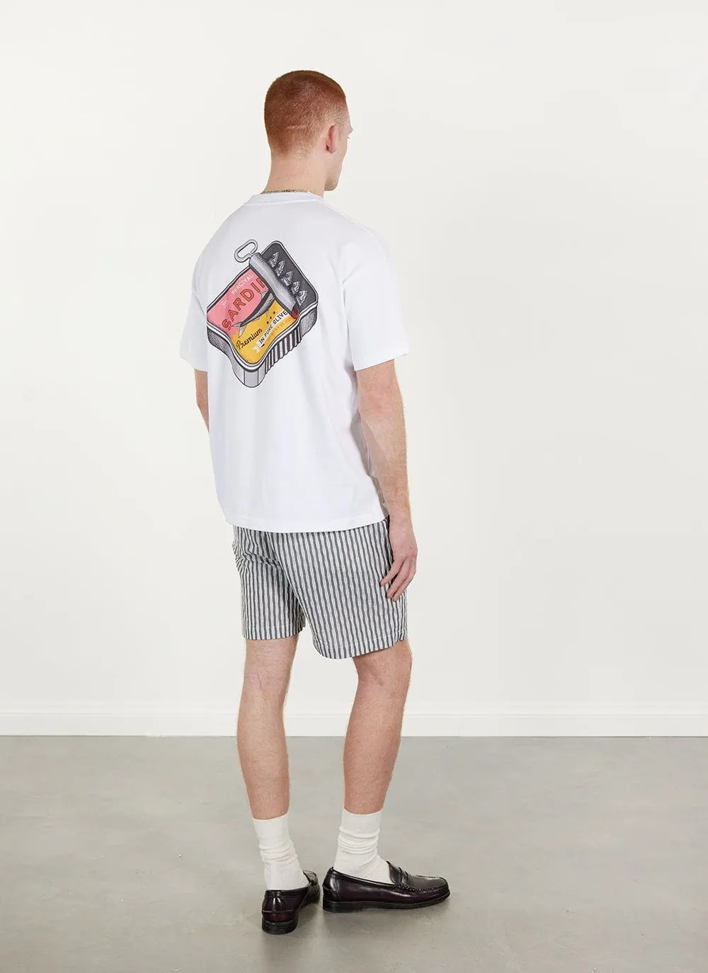 Sardines Oversized T Shirt | Embroidered Organic Cotton | White sold by Percival product image thumbnail 4